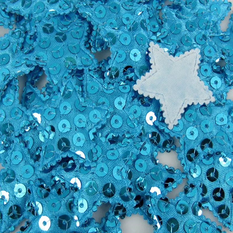 Аппликация с пятиконечными звездами и блестками 100 шт. аксессуары для одежды