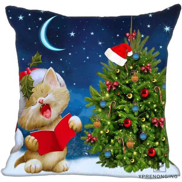 Square Pillowcases Декоративная наволочка Mrry на заказ, Рождественская квадратная Наволочка на молнии, лучший подарок 35X35,40x40,45x45 см(одна сторона) 180516-25 - Цвет: Square Pillowcases