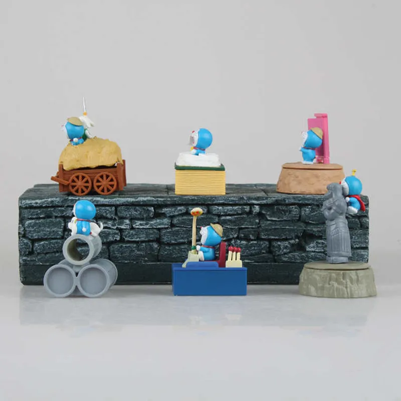 Doraemon Nobi Nobita в магия земли PVC фигурки коллекционная модель игрушки 6 шт./компл. см