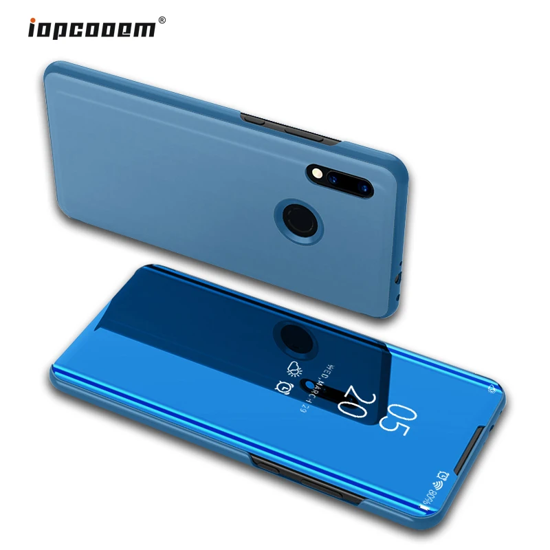 Чехол для Xiaomi Redmi Note 7 роскошное умное зеркало с откидной крышкой из кожи полным