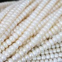 classical white freshwater natural button abacus pearl 7 8mm loose beads fit diy beautiful gift jewelry making 15inch b1345