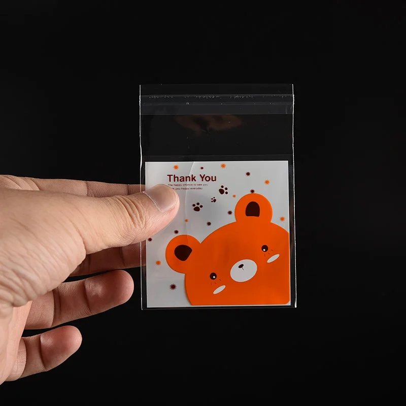 100 шт. Пластик конфеты торт печенье Сумки канцелярские подарки мини с принтом