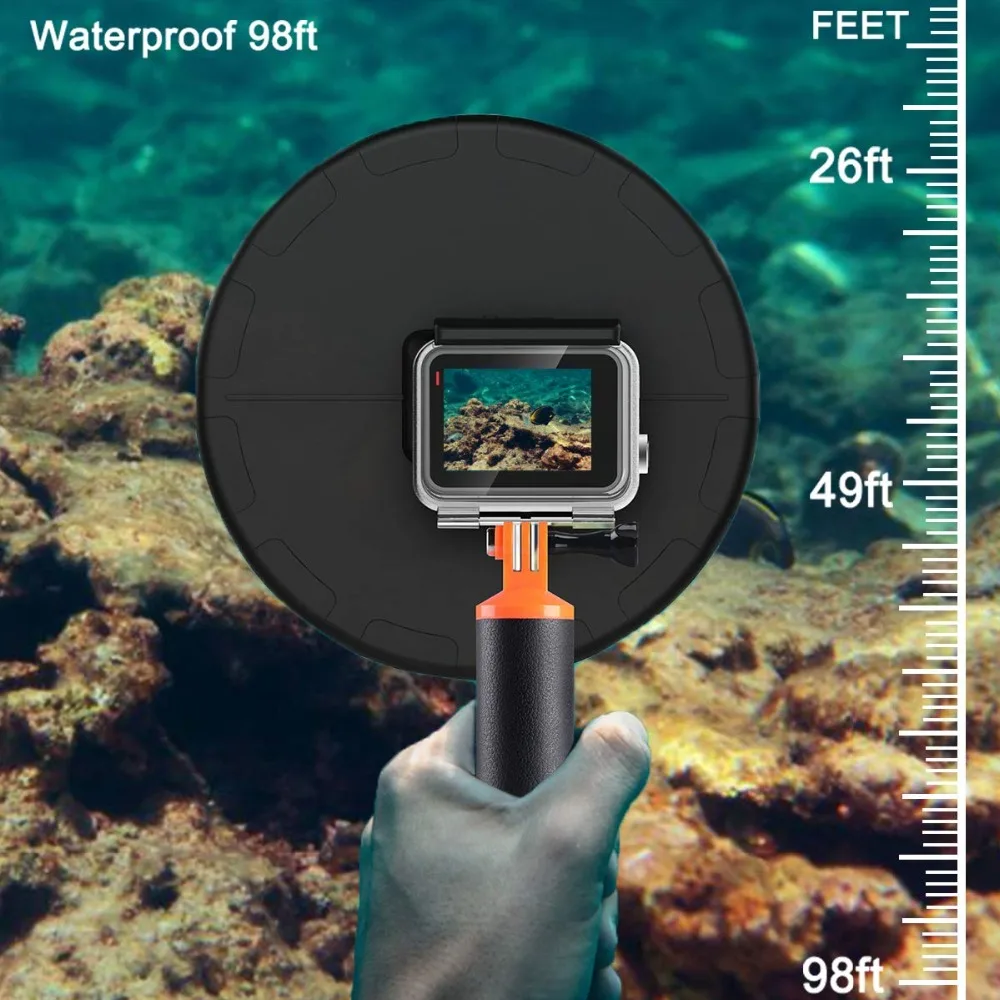Anorisem купол порт водонепроницаемый 98ft подводный купол для GoPro Hero 7 черный, Hero 6, Hero 5, Hero аксессуары для камеры крепление