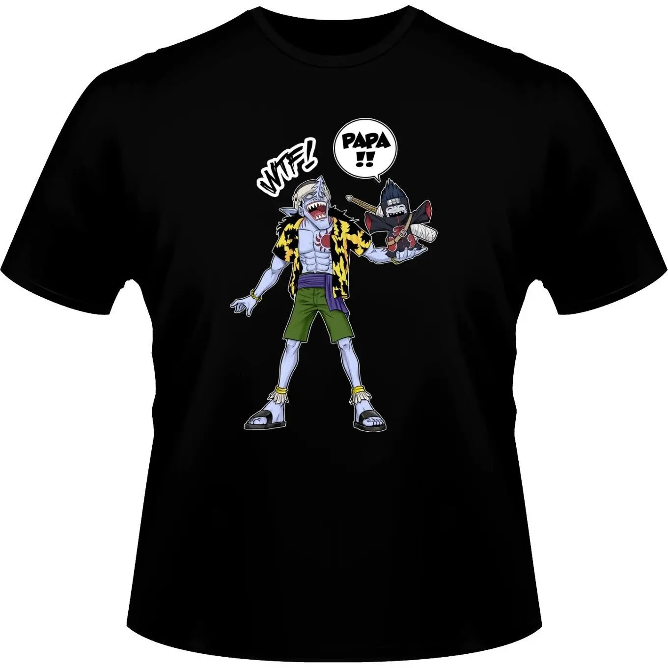 Camiseta Manga-Parodia de Arlong one piece y Kisame Naruto (787) Бесплатная доставка Harajuku топы Футболка