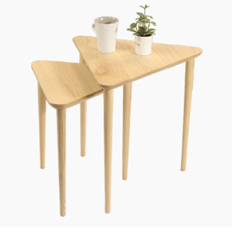 Набор из 2 деревянных концевых столов золы кофейные столики для гостиной|table living