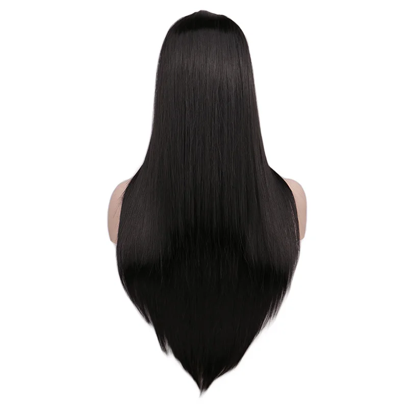 QQXCAIW Women Synthetic 70 Cm Long Straight Cosplay Wig Party Sliver White 100% High Temperature Fiber Hair Wigs