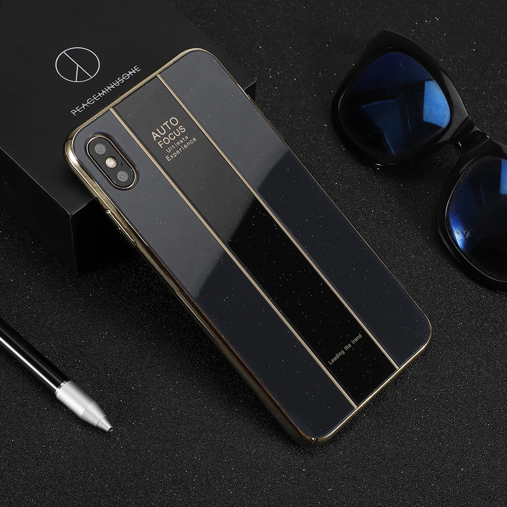 HD окрашенная крышка из оргстекла для iPhone 6 6S 78 Plus роскошный блестящий чехол X XR XS MAX
