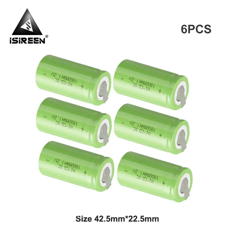 DIY 7 2 V 9 6 12V 18V 14 4 аккумуляторные батареи 1800mAh 1 SC Ni CD аккумуляторы Cell Subc аккумулятор