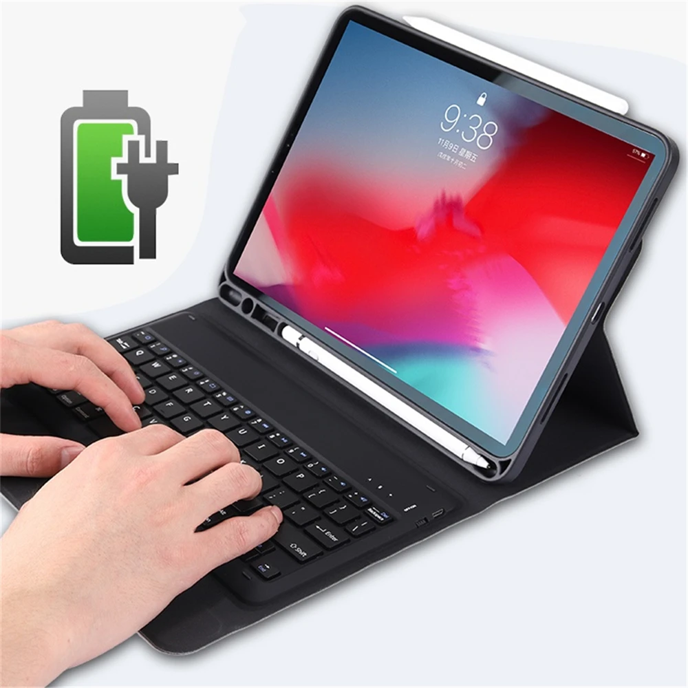 Keyboard Case for iPad Pro 12.9 inch 2018 Magnetic Flip Cover W Pencil Holder Smart stand For | Компьютеры и офис