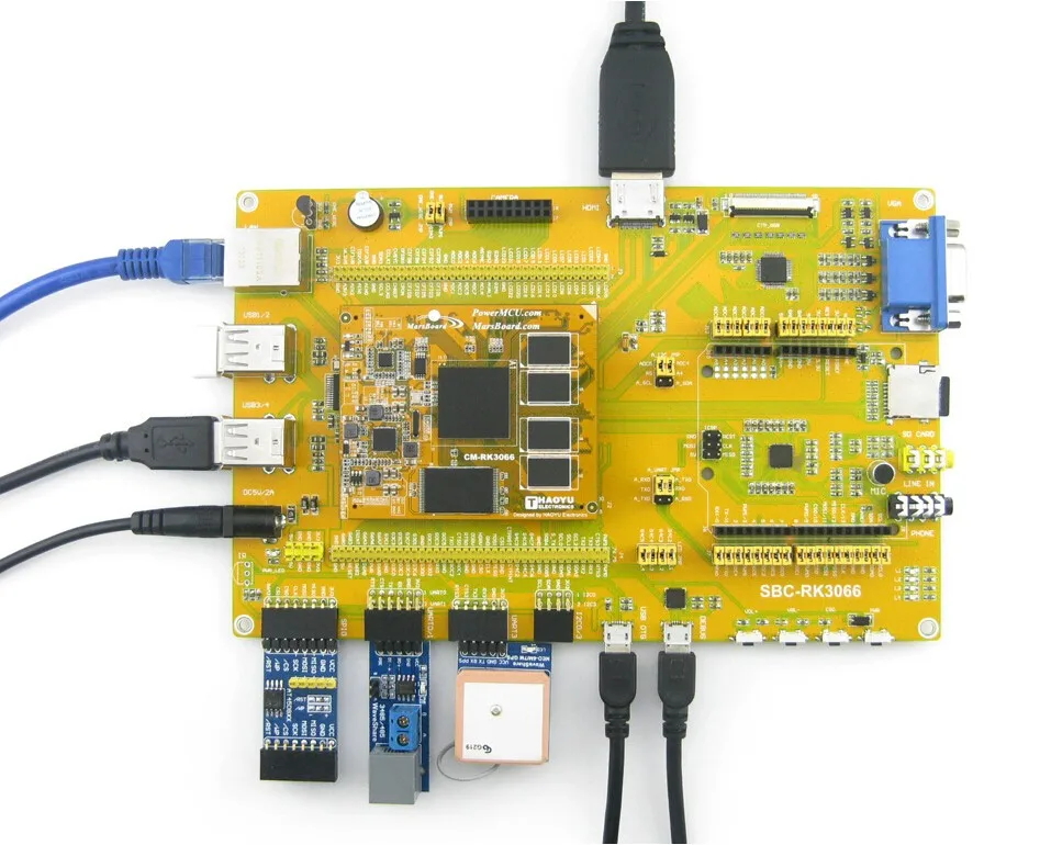 MarsBoard RK3066 Pro Упаковка включает в себя двухъядерный процессор ARM Cortex A9 макетная