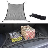universal car trunk rear cargo organizer storage elastic mesh net holder 4 hooks