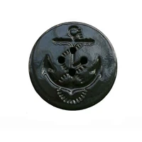 25pcslot 30mm military anchor style navy peacoat buttons jacket coat blue and black color buttons clothing accessories