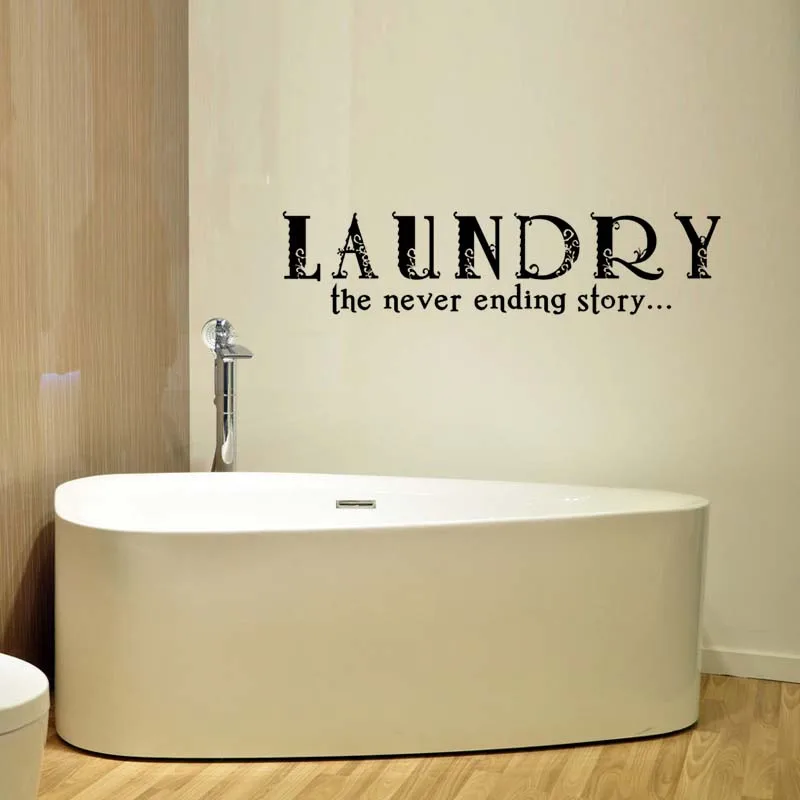 

Creative Laundry Room Bathroom Bathtub Wall stickers Home Decor Toilet Decal DIY Removable Vinyl stickers JG2306