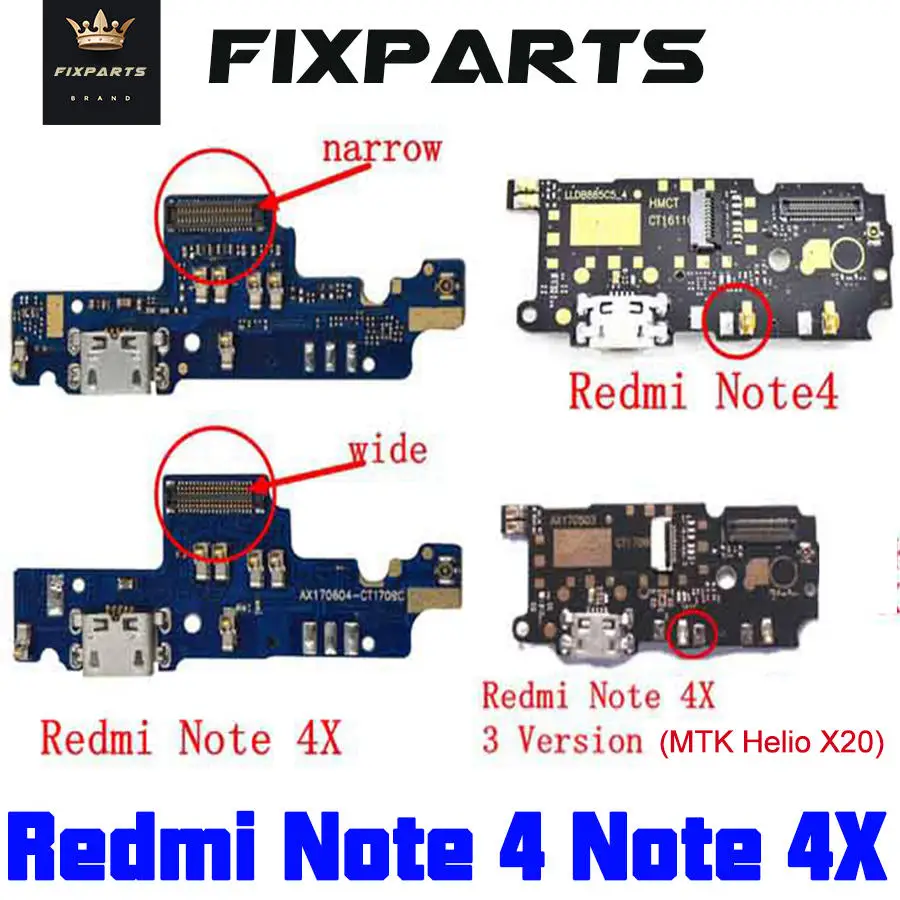 Для Redmi Note 4 USB порт зарядное устройство док-станция разъем гибкий кабель Note4 для 5