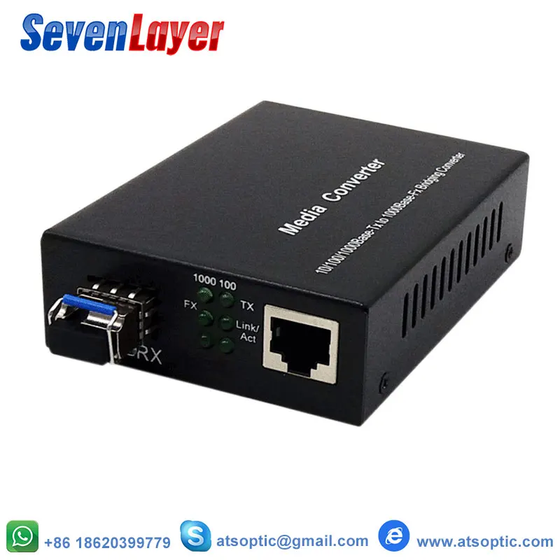 1 ГБ SFP волоконно оптический медиаконвертер RJ45 1000 Мбит/с волоконный коммутатор с