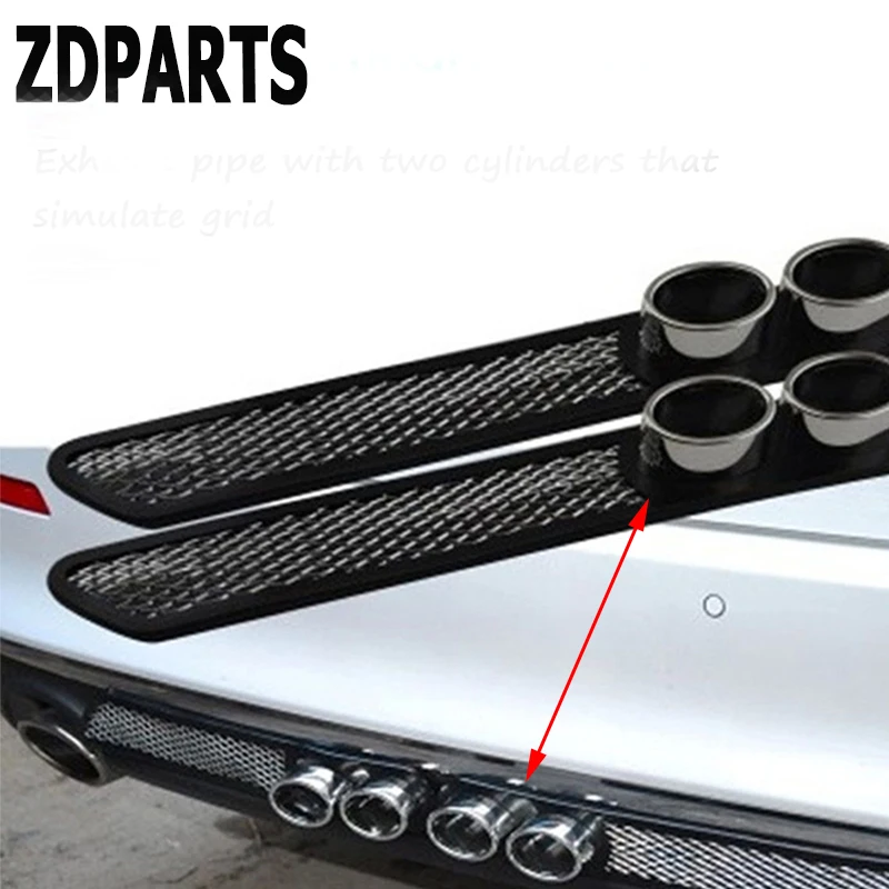 ZDPARTS 3D Автомобильные Углеродные хромированные выхлопные трубы наклейки на