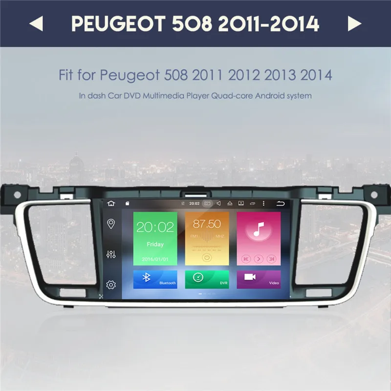 PX6 Android 9 автомобильный dvd-плеер gps-навигация, радио, стерео для PEUGEOT 508 2011+ головное устройство радио магнитофон мультимедийный плеер