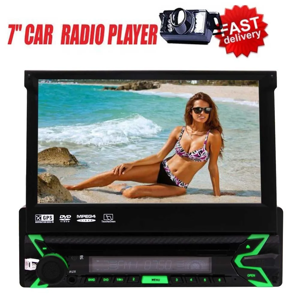 Емкостный сенсорный экран автомобиля стерео в тире Один Din DVD плеер gps навигация