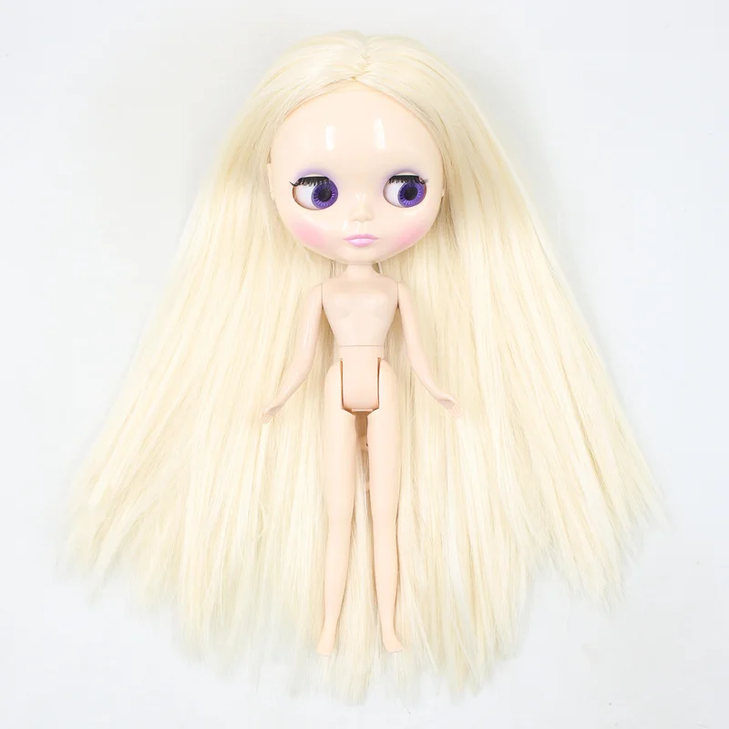 Фабрика blyth кукла белый бежевый прямые волосы с челкой/бахромой 1/6 30 см белая кожа BL0510 - Цвет: normal doll