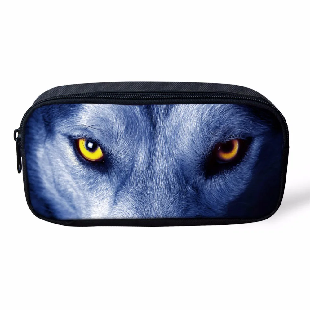 Женские косметички для макияжа 3D тигр Лев леопард чехол карандашей с принтом школьные канцелярские