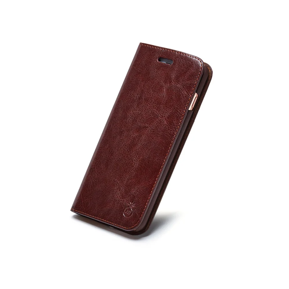 В стиле ретро из натуральной кожи чехол с держатель стойка для карт iPhone 7/7 plus/6 Plus/6s