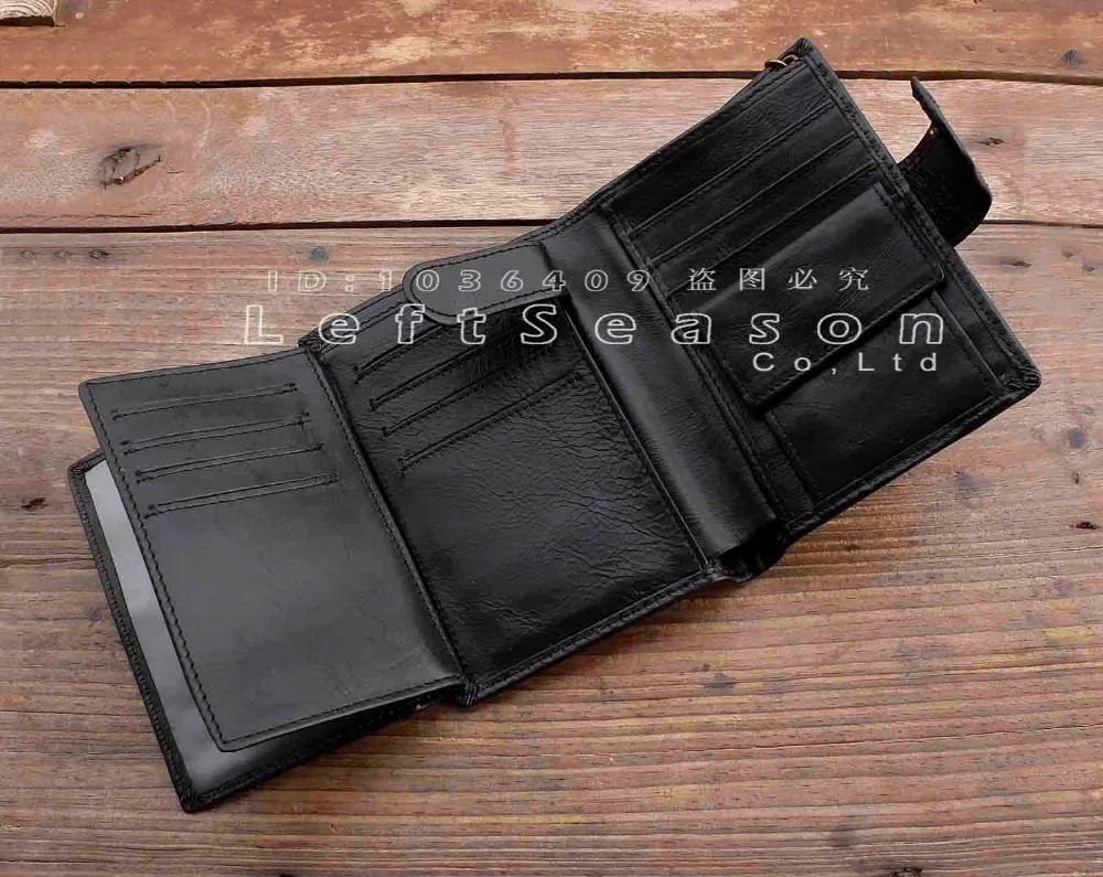 Латунь Железный крест Мужская винтажная натуральная кожа зажим для денег