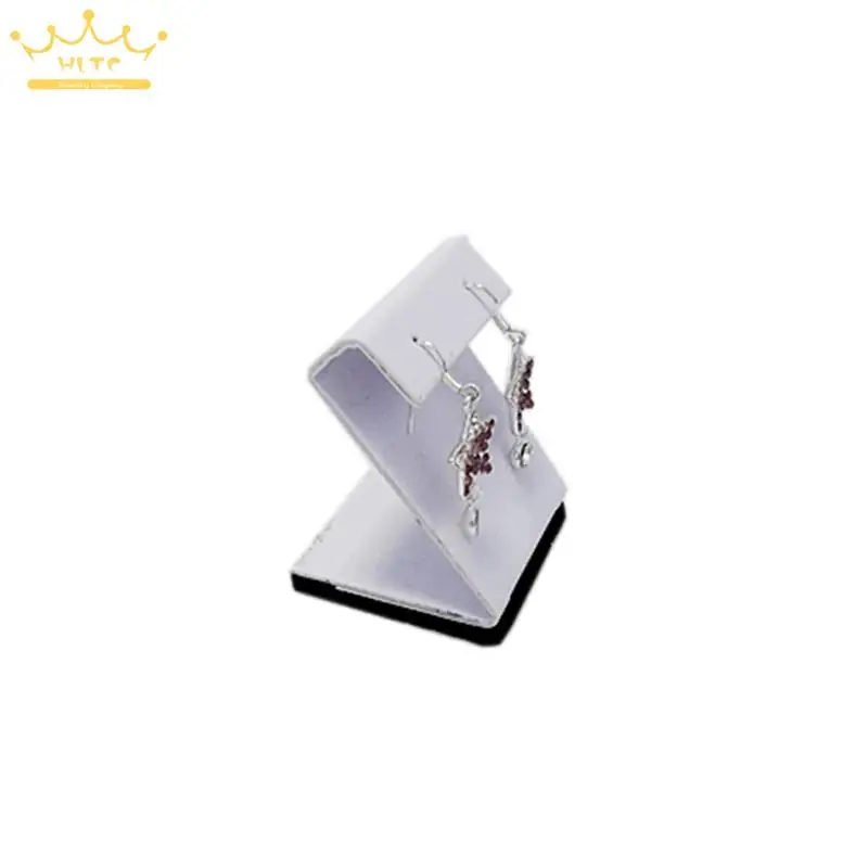 

High Quality Jewelry Display Earrings Holder Stand Earring Card 4*4*6cm Leather Jewelry Show Cases