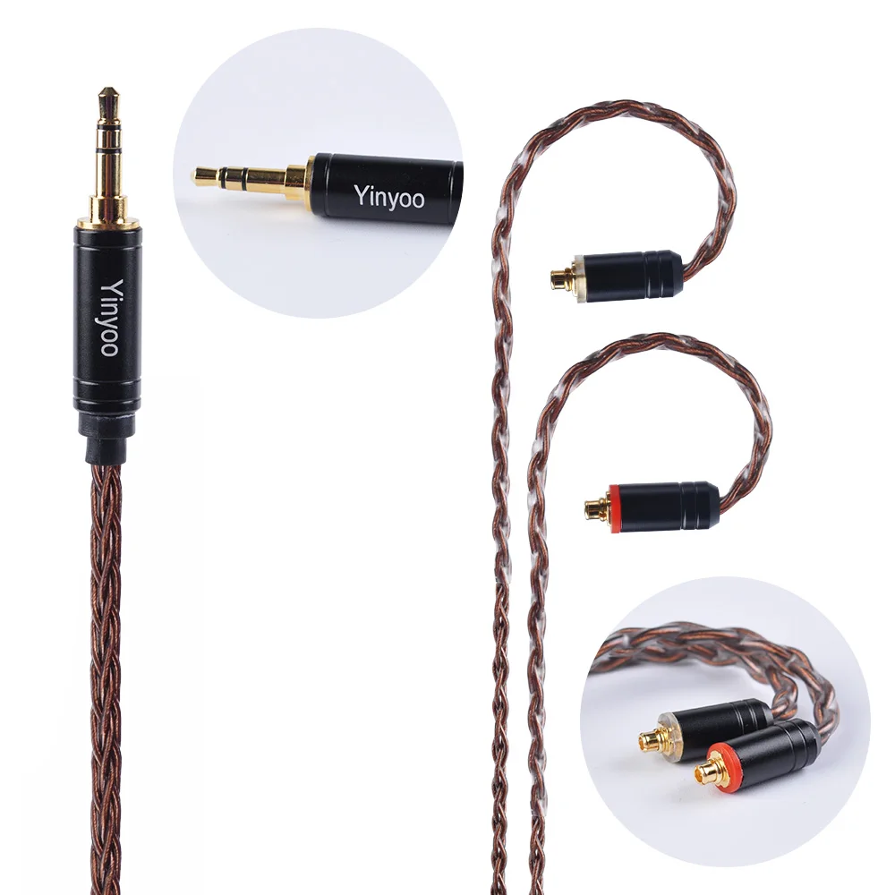 MMCX DIY кабель 8 ядер для Shure SE215 SE535 SE846 Замена наушников 3 5 мм 2 4 Кабели баланса IPhone