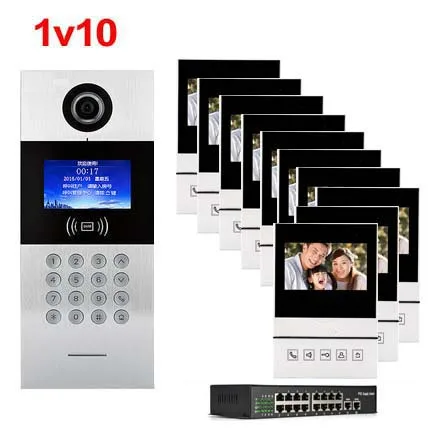 Xinslu Новый TCP/IP HD цифровой видеодомофон с экраном 4 3 &quot домашняя интеллектуальная