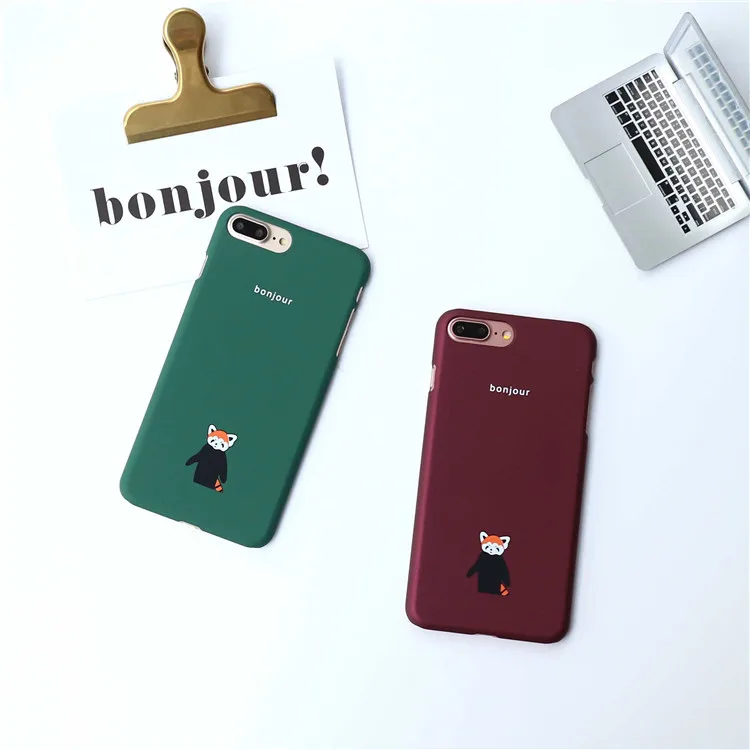 Винно-красный \ зеленый полупакет чехлы для телефонов IPhone 6 6s 7 8 plus уличный стиль