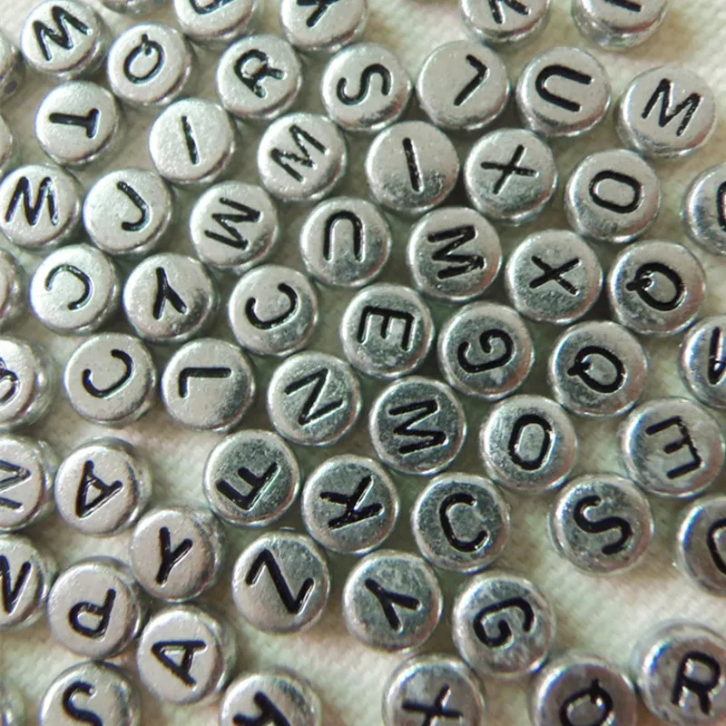 200 шт. акриловые Круглые бусины с цифрами буквы для детей материалы рукоделия