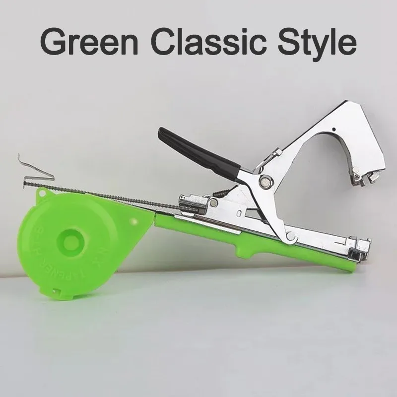 Green Classic Style Садовый инструмент, ленточный станок для завязывания растений, ручные инструменты для завязывания веток, станок для завязывания веток, пистолет для обвязки овощей и винограда - Цвет: Green Classic Style