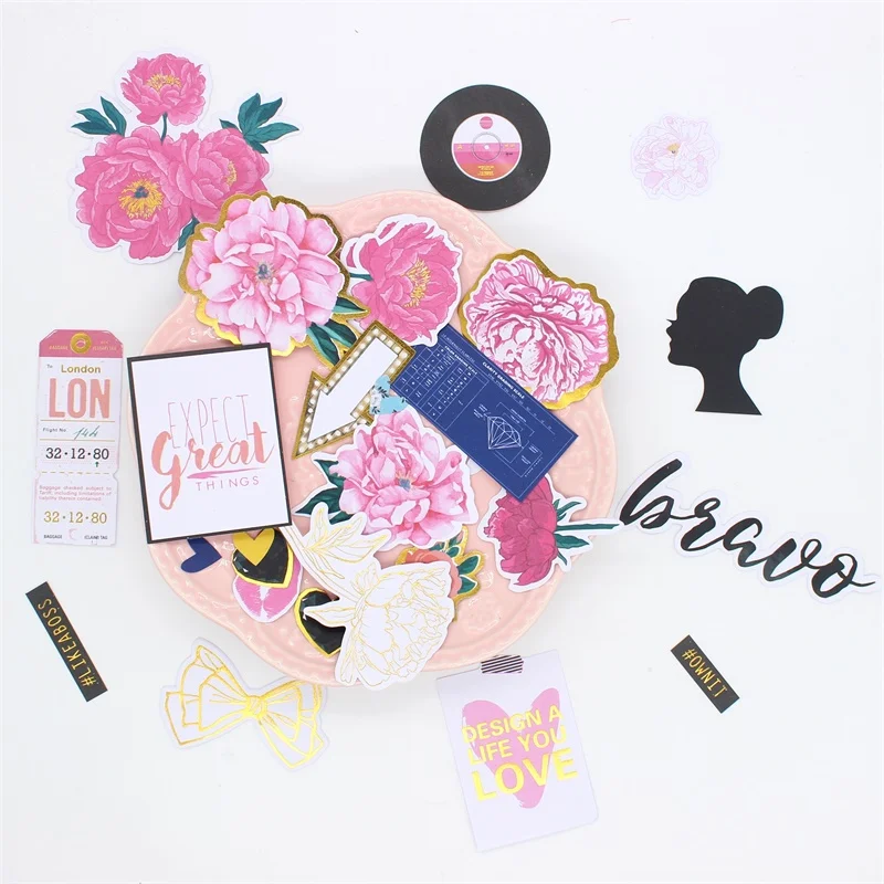 136 шт. цветные высечки для скрапбукинга|cutting dies|cutting dies for scrapbookingcut scrapbooking |