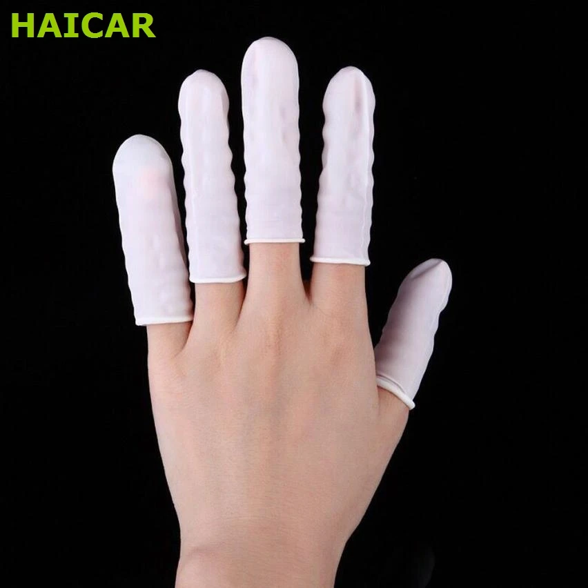 100 шт. латексные защитные перчатки для пальцев|nail gloves|nail protectiongloves nail |