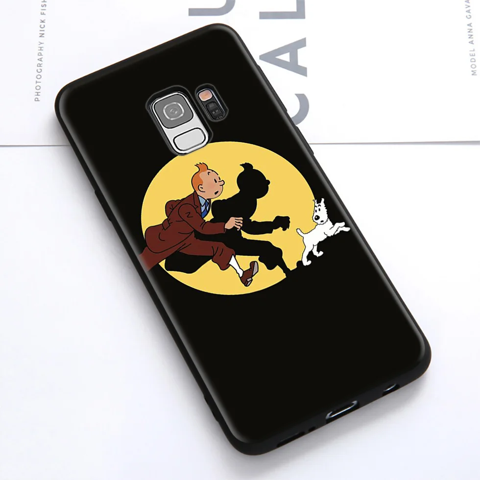 The Adventures of Tintin Soft Case for Samsung Galaxy S10 S10e S9 S8 Plus S7 S6 Edge &amp J6 2018 Note 10 9 8 |