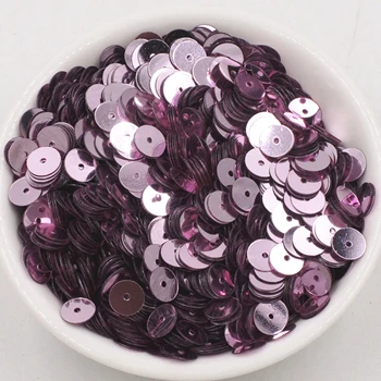 10 г 6 мм plana redonda PVC lentejuelas costura artesanal lentejuelas para Decoracion la boda Vestido zapato tapas DIY accesorio - Цвет: lilac