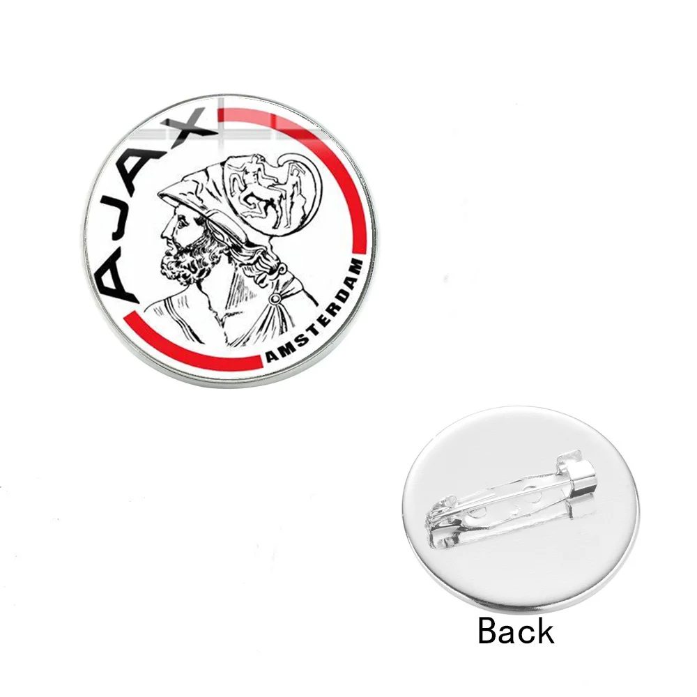 Style 2 SIAN бренд Ajax футбольный клуб коллекция Брошь Кнопка значок футбольные лиги команда стекло кабошон металлические украшения булавки болельщики подарок - Окраска металла: Style 2