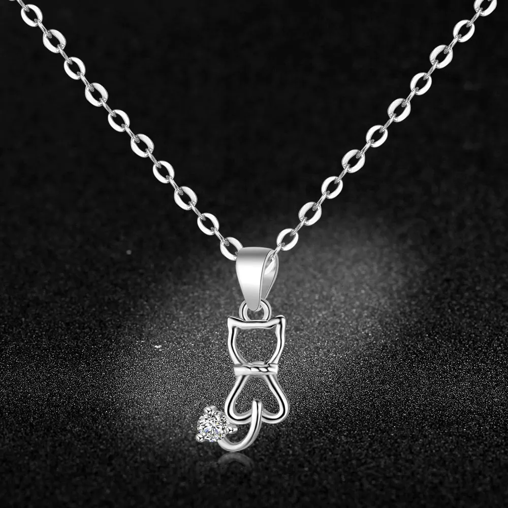 Оптовая продажа 10 шт./лот 100% Серебро 925 пробы элегантные Цепочки и ожерелья кулон