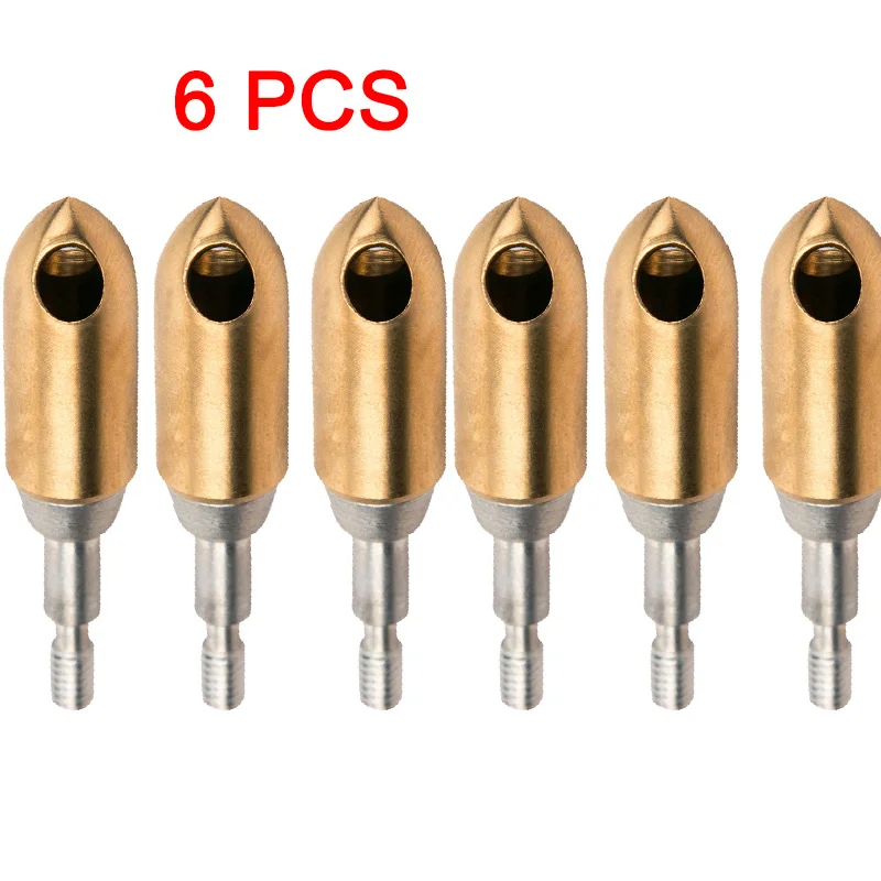 6 pcs 3, 6 штук в партии, для игры в дартс Медь свистки стрел и стрел для стрельбы из лука под головки для съемки Охота стрелки изогнутый лук блочного Лука Стрелка Broadheads - Цвет: 6 pcs