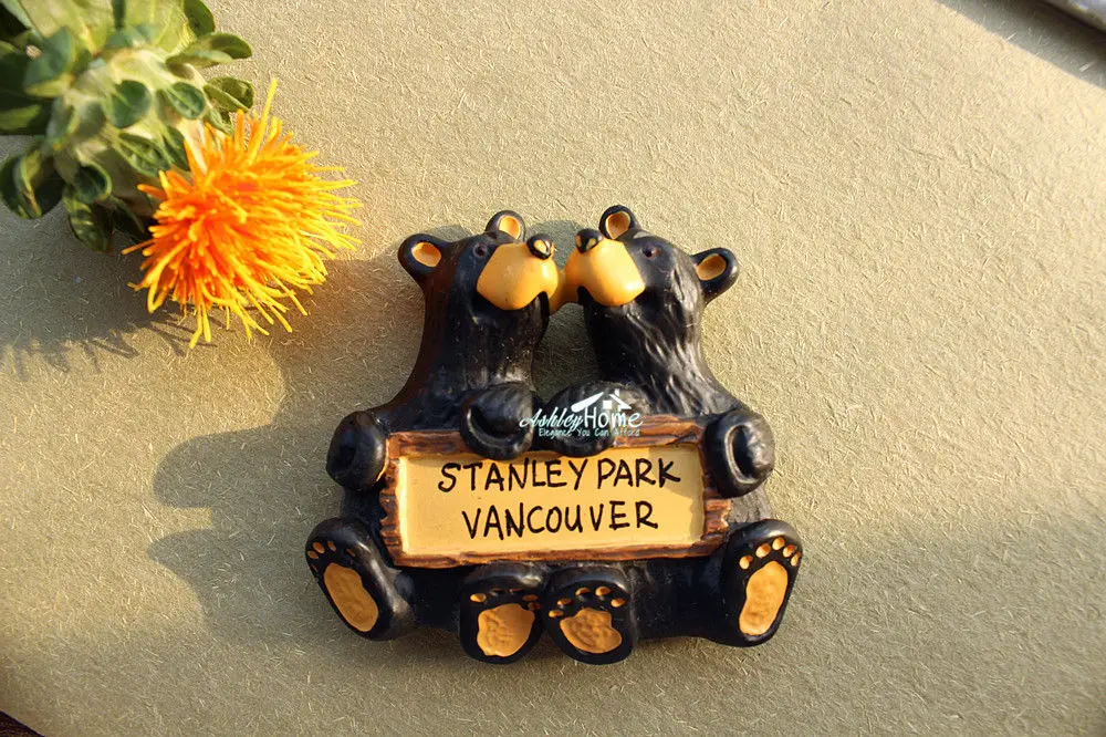 Стэнли парк Ванкувер Канада туристические Путешествия Сувенир черные медведи 3D