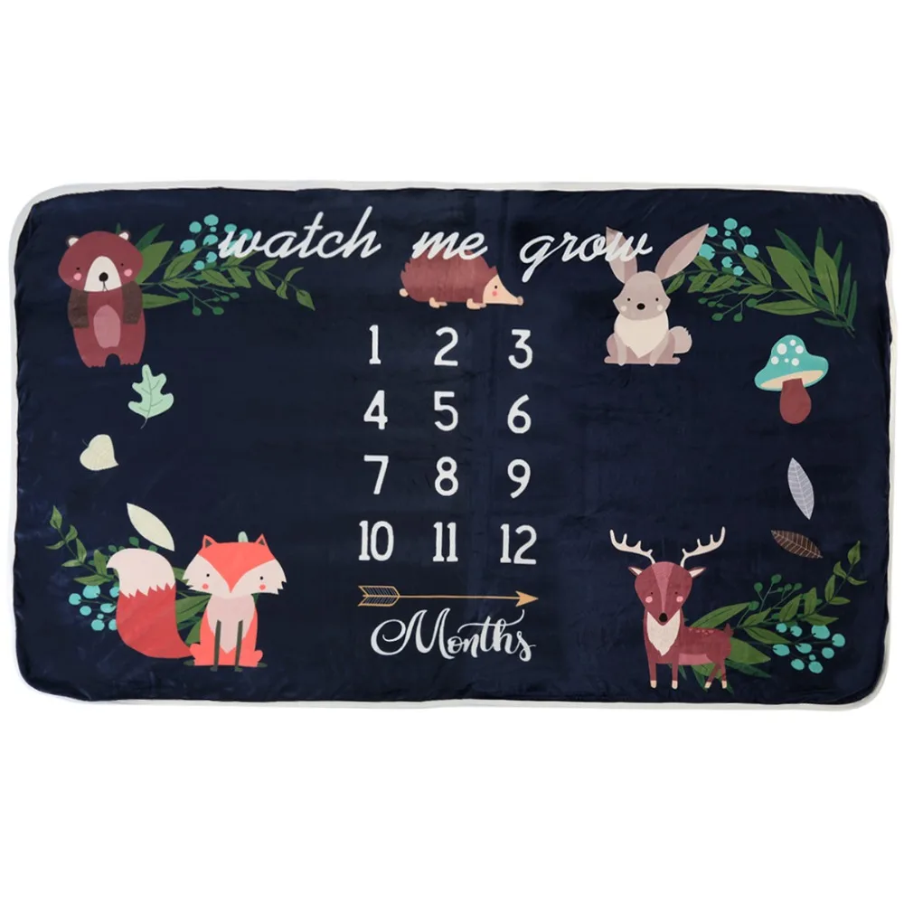 Puseky детское одеяло для ежемесячной вехи очень большое с буквенным принтом