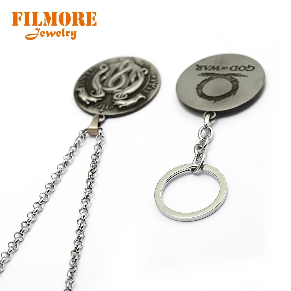 Filmore Game Jewelry God of War 4 Kratos массивное ожерелье World Snake роспись логотип звеньевая цепь