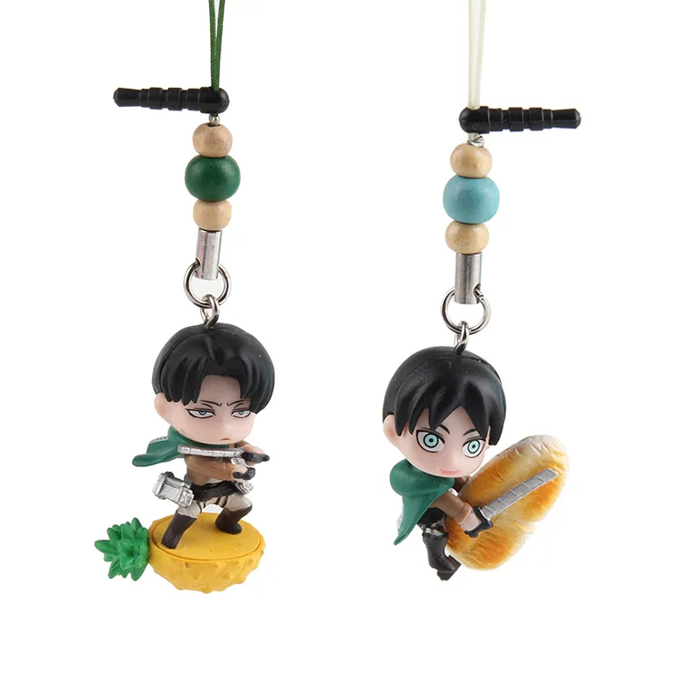 1 шт. Япония Атака Титанов Eren Yeager Mikasa Ackerman игрушки мультфильм аниме подвеска мини