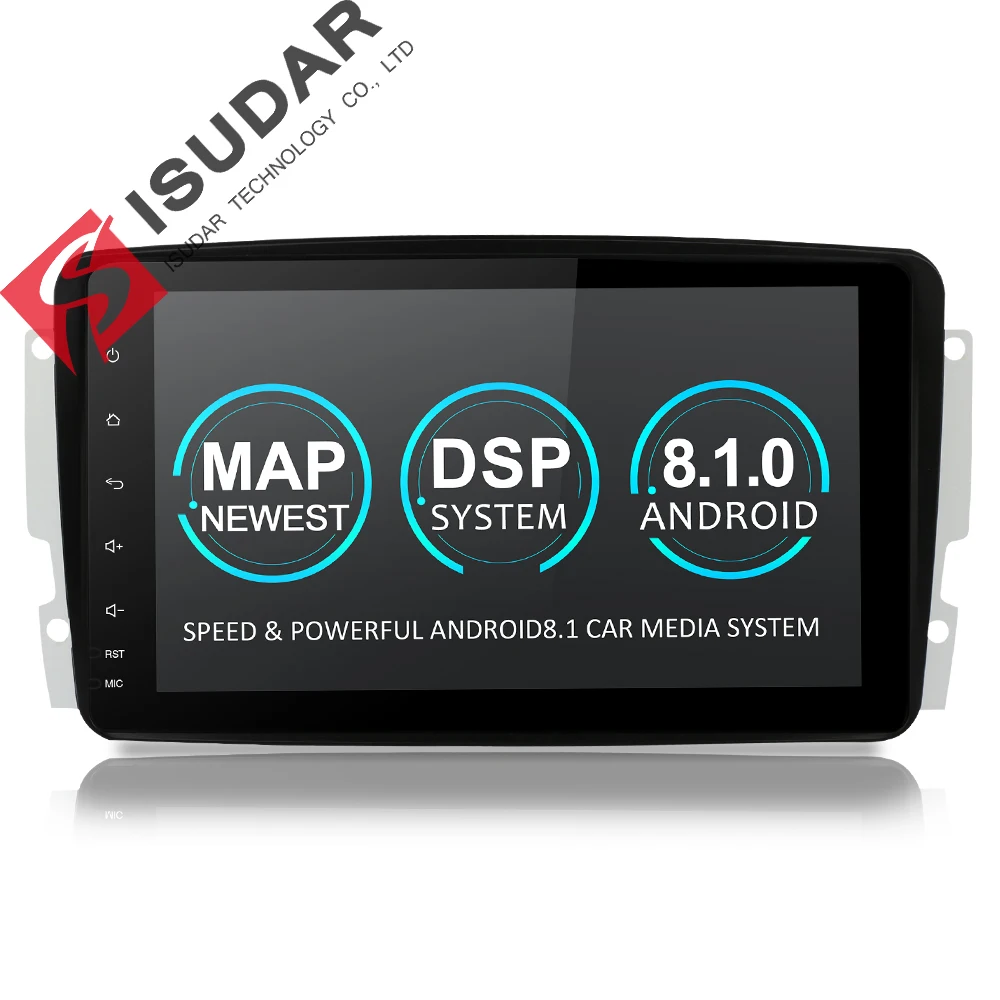 Isudar Автомобильный мультимедийный плеер два Дин Android 8 1 DVD Automotivo для Mercedes Benz/W209/W203