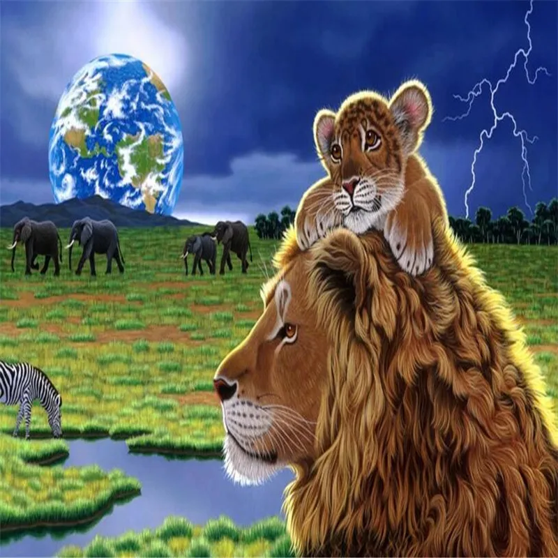 

Cartoon Photo Wallpapers 3D Murals Painting Lion Animals Children Wallpapers for Living Room Wall Papers Home Decor Kids Bedroom
