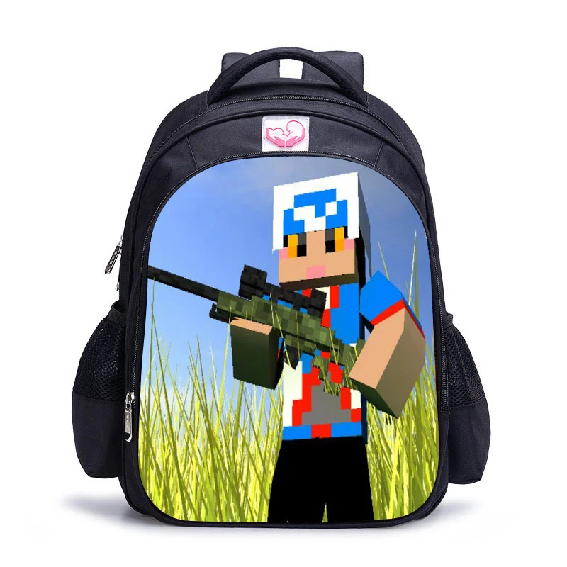 Подросток Minecraft мультфильм рюкзак мальчик Школьные ранцы Горячие Основной