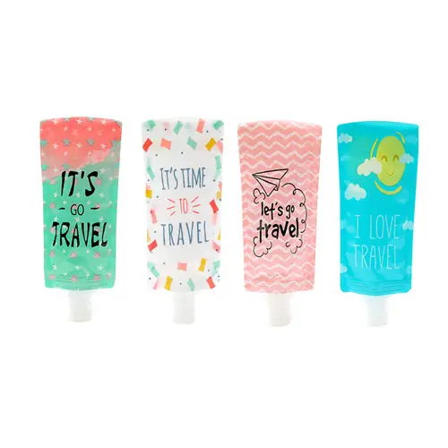 4Pcs Storage Pouch 4 шт./лот, портативная бутылка для мытья лосьона, упаковка для путешествий, легкий контейнер для шампуня, эмульсионный мешочек, аксессуары для поездок, принадлежности - Цвет: 4Pcs Storage Pouch