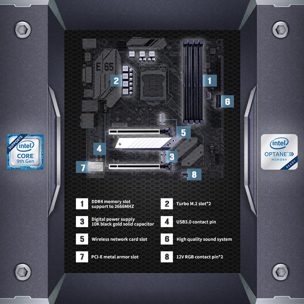 Цветная Материнская плата Intel B365/LGA 1151 DDR4 игровая материнская плата CVN B365M Gaming PRO V20 PCI Express3.0 Sata3.0