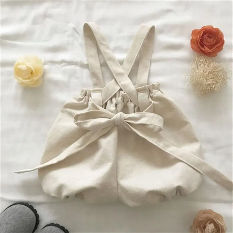 Beige EnkeliBB детские шаровары для малышей, милые летние шорты на лямках для маленьких девочек, г. Новые милые свободные короткие штаны для маленьких мальчиков - Цвет: Beige