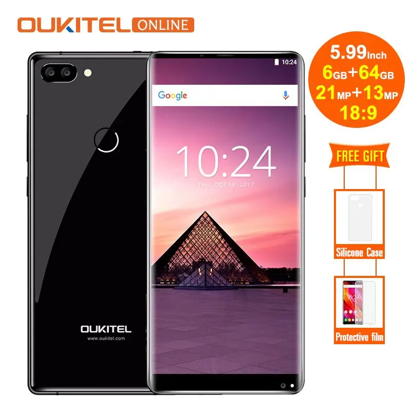 Oukitel MIX 2 смартфон с 5 99 дюймовым дисплеем восьмиядерным процессором HelioP25 ОЗУ 6 ГБ